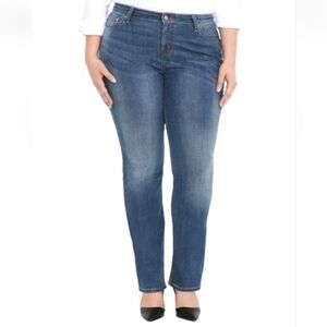 Levi's 580 Curvy Straight Jeans Woman Plus Sz 18W Blue Denim Shaping Vtg 90s NOS